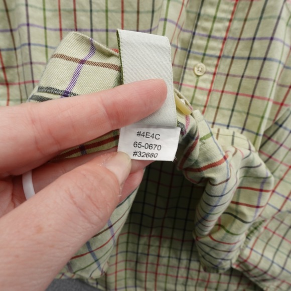 Orvis Mens Button Down Shirt Size Large Multicolor Plaid Long Sleeve Collared - Picture 10 of 12